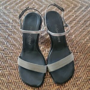 Yves Saint Laurent Chain Metal Strap Sandals